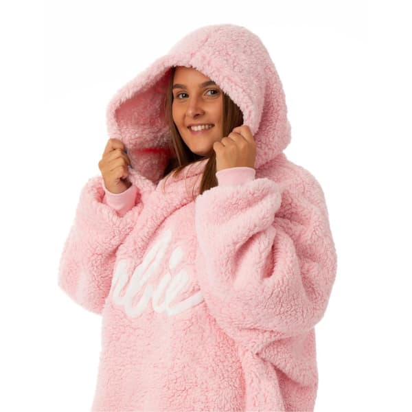 Barbie Sherpa-huvtröja med filt för damer/kvinnor