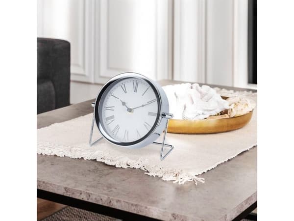 KMTP Rund bordsklocka Ø 16cm silver Glamour