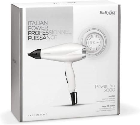 BaByliss 6704WE hair dryer 2000 W Black, White
