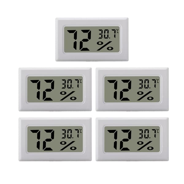 INF Mini digital hygrometer / termometer 5-pack Vit
