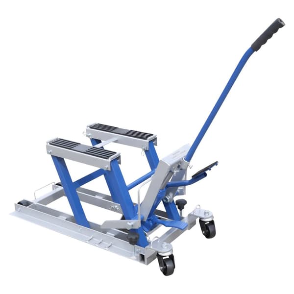 Motorcykeljack, hydraulisk lyft, höjdjusterbar, 680 kg kapacitet,Blå