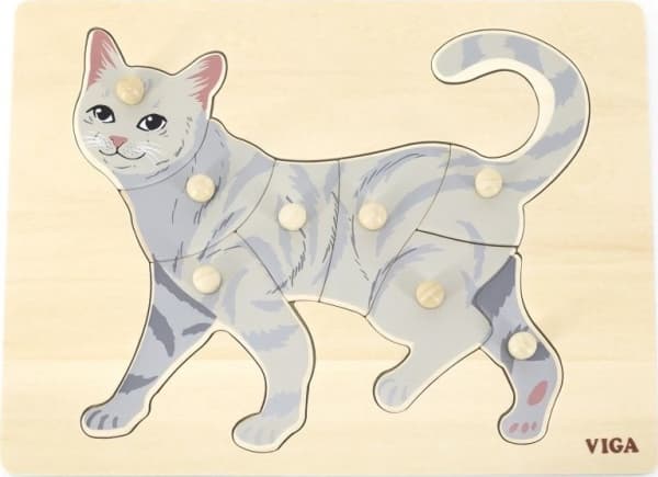 Viga Toys VIGA trepuslespill Montessori-katt med pinner