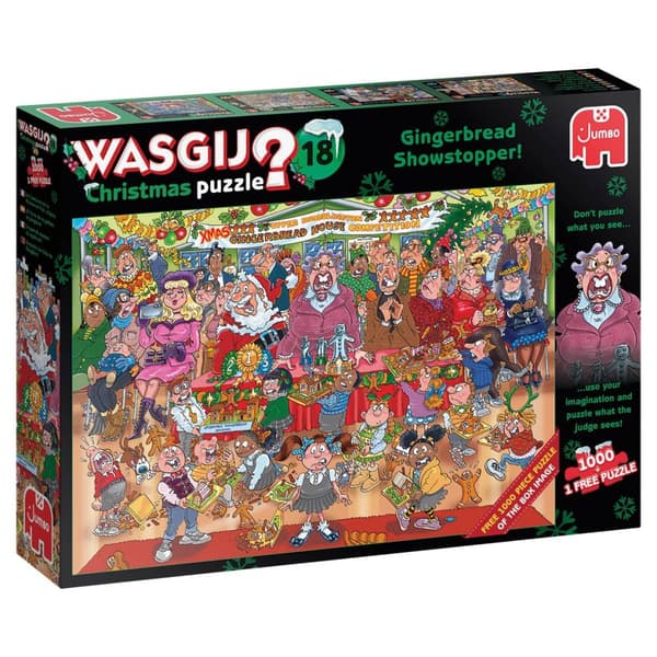 Wasgij Christmas 18 Gingerbread Showstopper Puslespil 2x1000 brikker Wasgij Christmas 18 Gingerbread Showstopper Puslespil 2x1000 brikker