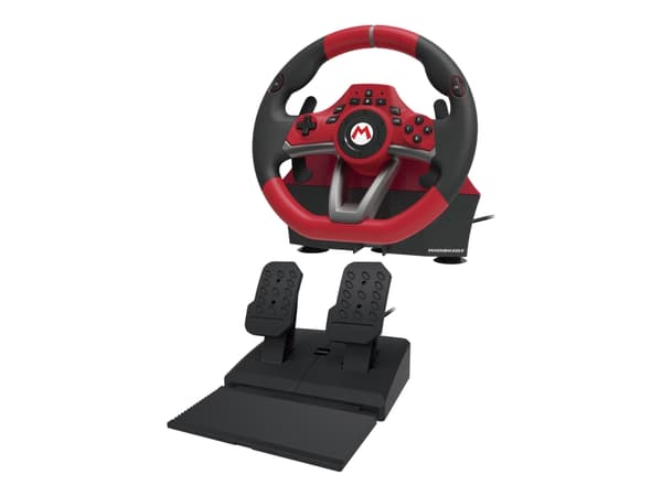 HORI Mario Kart Racing Wheel Pro Deluxe - Ratt- och pedaluppsättning - kabelansluten - för Nintendo Switch HORI Mario Kart Racing Wheel Pro Deluxe - Ratt- och pedaluppsättning - kabelansluten - för Nintendo Switch