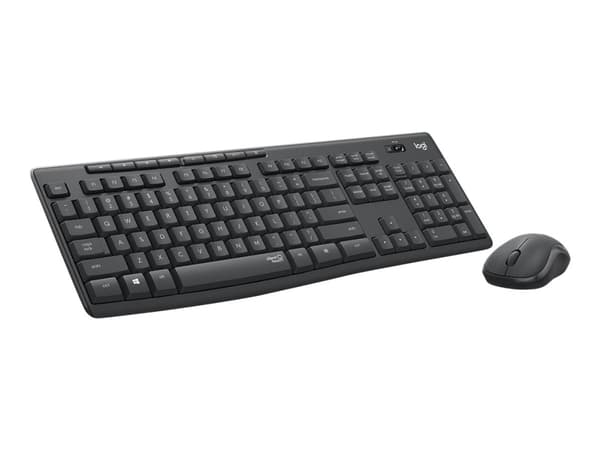 Logitech MK295 Silent - Sats med tangentbord och mus - trådlös - 2.4 GHz - hela norden - grafit grafit Logitech MK295 Silent - Sats med tangentbord och mus - trådlös - 2.4 GHz - hela norden - grafit grafit