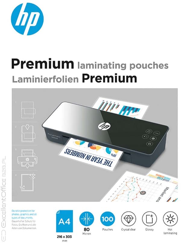HP Premium lamineringsfilm A4 100 stk.