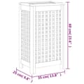 Miniatyrbilde 6 av 7: vidaXL Skittentøyskurv 35x25x60 cm heltre teak