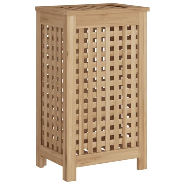 vidaXL Skittentøyskurv 35x25x60 cm heltre teak
