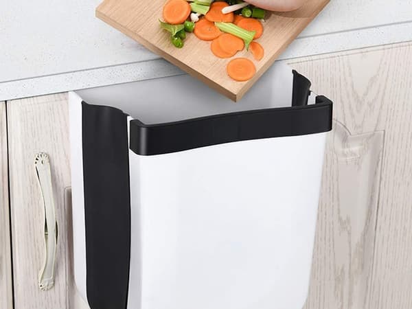 Hopfällbar Soptunna / Hängande Korg - För bioavfall 8L
