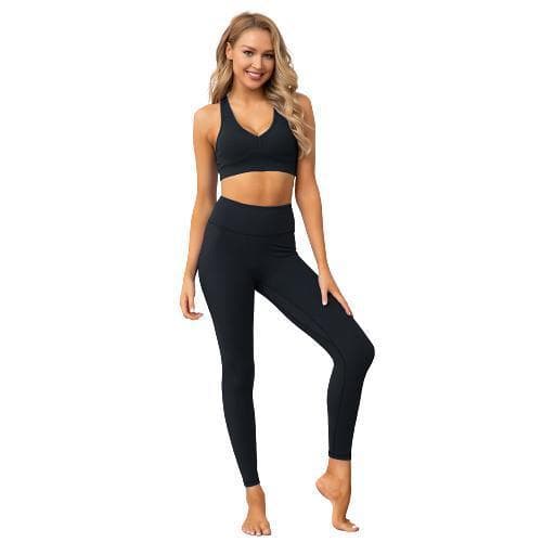 Sport-BH och Leggings 2-dels Set Espresso