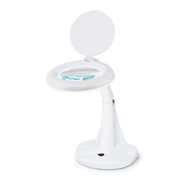 Forstørrelsesbordlampe | Linsestyrke: 3 + 12 Diopter | 6500 K | 6.5 W | 585 lm | Hvit Hvit