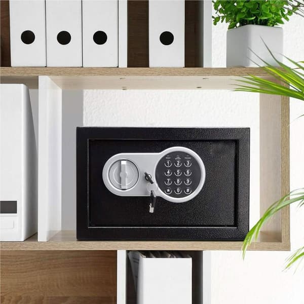 Herzberg HG-03855: Kaksipulttinen elektroninen digitaalinen teräslokero - 20x31x20cm