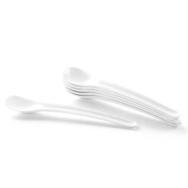 Eggeskje av hvit ABS-plast, sett med 6 stk. - Hendi 441503