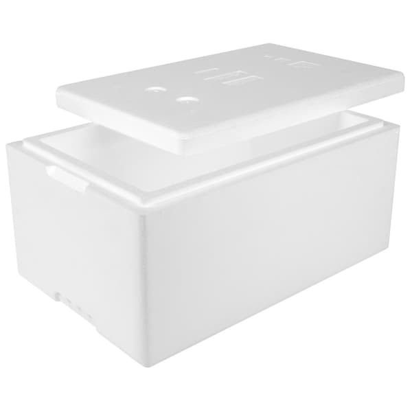 Termoboks, isopor termoboks med lokk, PZH-sertifikat, 580x380x285mm, 32L Arpack