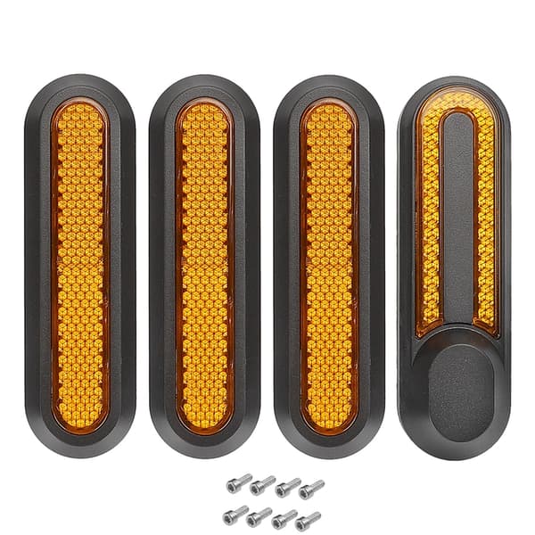 INF 4-pack Reflekterande Navskydd för Xiaomi M365, PRO, PRO 2, och 1S – Skydd och Synlighet för Elscooter Orange