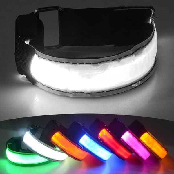 Oppladbar Refleks - LED Armbånd / Refleksbånd som Lyser 2-Pack Blå Oppladbar Refleks - LED Armbånd / Refleksbånd som Lyser 2-Pack Blå