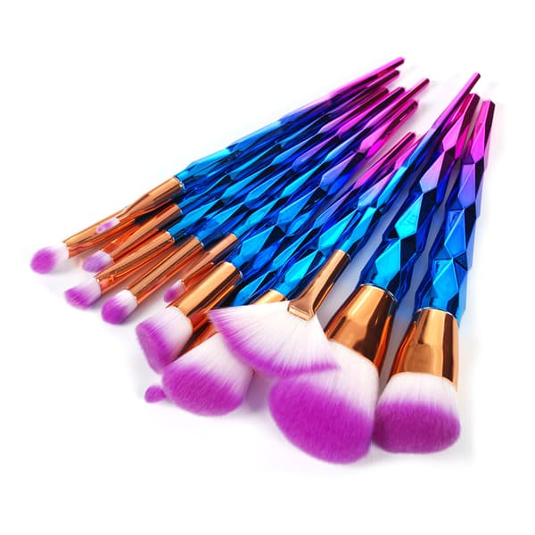 Unicorn Colorful Pro Set med 12 st. exklusiva smink / makeup borstar Unicorn Colorful Pro Set med 12 st. exklusiva smink / makeup borstar