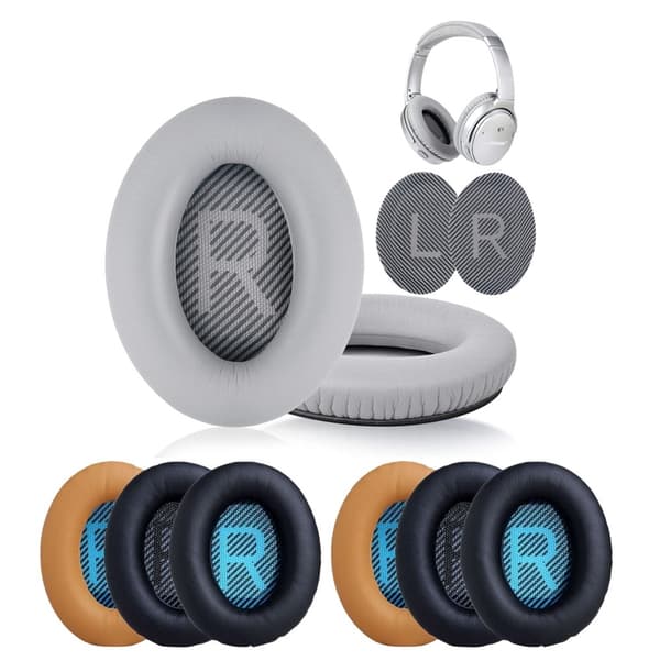 Öronkuddar kompatibla med Bose QuietComfort - QC35/QC25/QC15/AE2 Hörlurar Vit