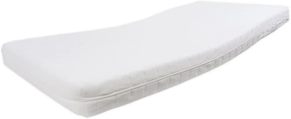Madras Q ECO - 7 Zonen Dobbelt stofbetræk ca 14,2 cm høj H2,5 (op til ca. 120 kg) Q Står for kvalitet. Ortopædisk vandskum, sengebetræk i aloe vera,