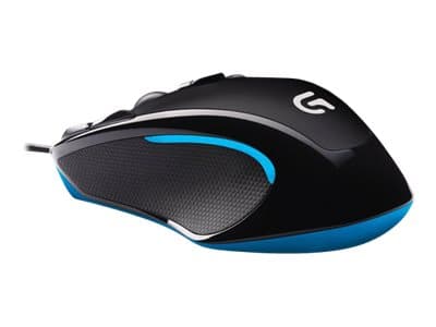 Logitech G G300s, Oikeakätinen, Optinen, USB A-tyyppi, 2500 DPI, 1 ms, Musta, Sininen