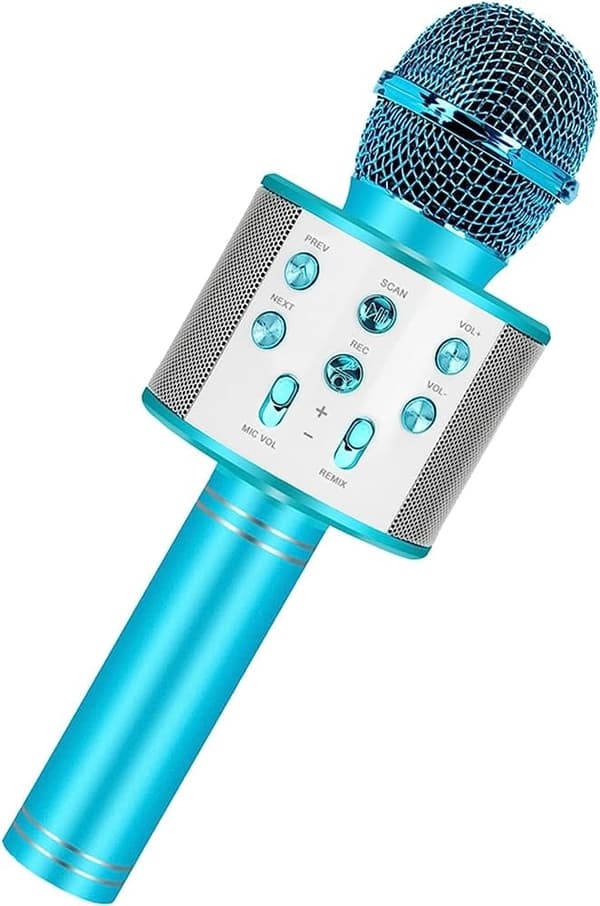 Karaoke mikrofon med högtalare och Bluetooth Blå