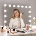 Miniatyrbillede 3 af 6: UNIQ XL Hollywood spejl med 15 LED-lys og berøringsfunktion - Makeup spejl med belysning - Hollywood spejl