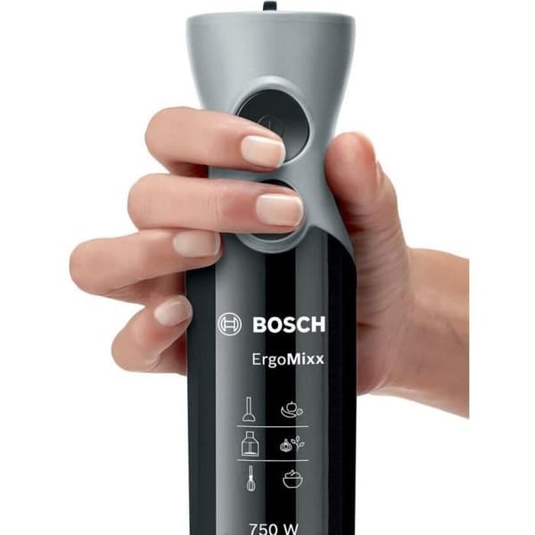 BOSCH ErgoMixx MSM67160 stavmixer 750 W effekt minihackare och visp ingår - svart