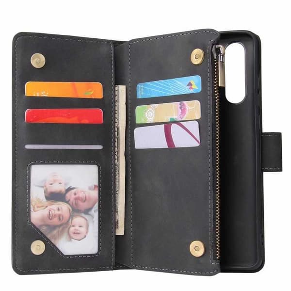 Huawei P30 Pro Multifunktionellt Plånboksfodral Zipper 8-Fack