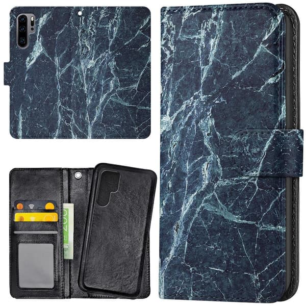 Huawei P30 Pro - Lommebok Deksel Marmor