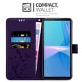 Miniatyrbilde 3 av 8: Deksel til Sony Xperia 10 III Lommebokdeksel i blomster design med magnetisk lukking, stativfunksjon og kortplasser