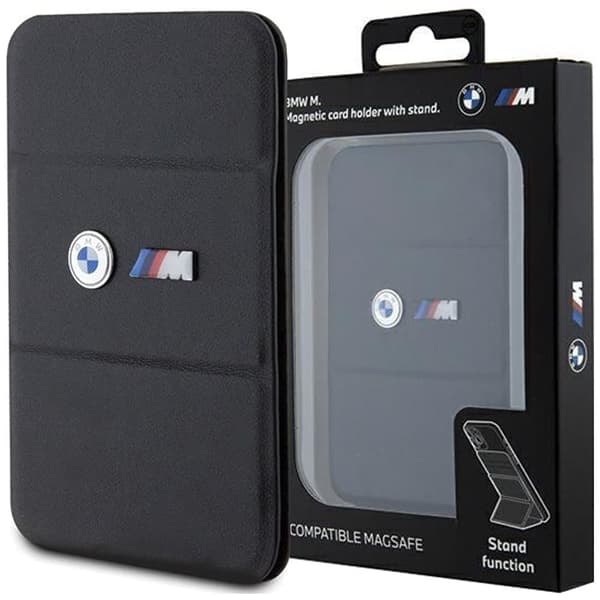 BMW Wallet Card Slot Stativ Veske BMWCSMMPGK Veske - svart MagSafe M Edition Collection