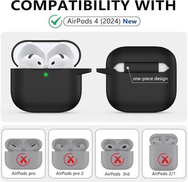Airpods 4 (2024) deksel - Velg mellom 16 farger
