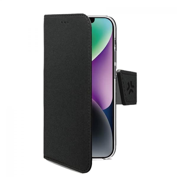 Celly iPhone 16e Fodral Wally Wallet Case Svart