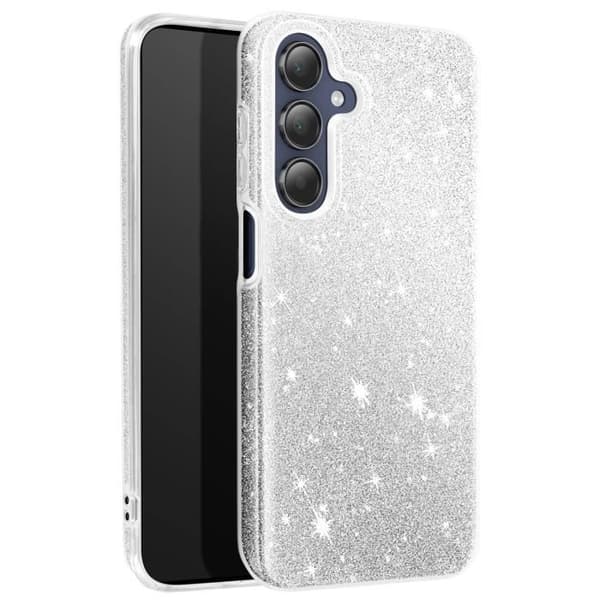 Coque Paillette för Samsung Galaxy A15 Silikon Ultra tunn Silver