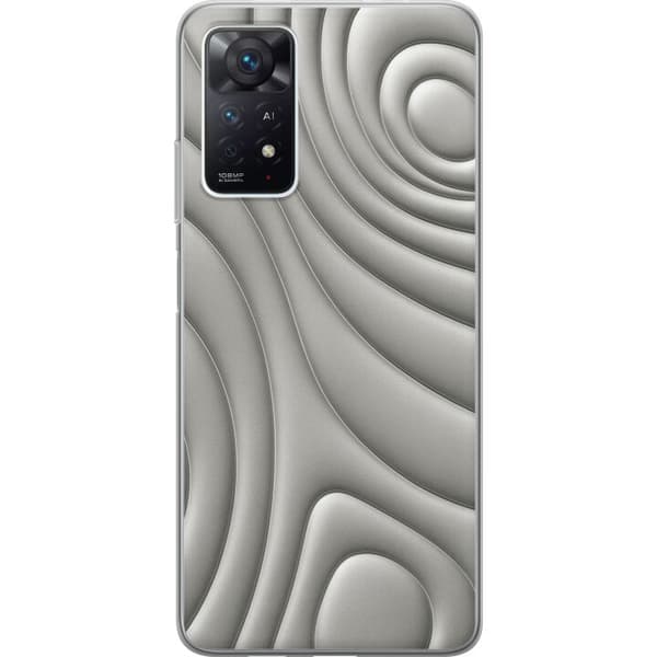 Xiaomi Redmi Note 11 Pro 5G Genomskinligt Skal Silver Waves
