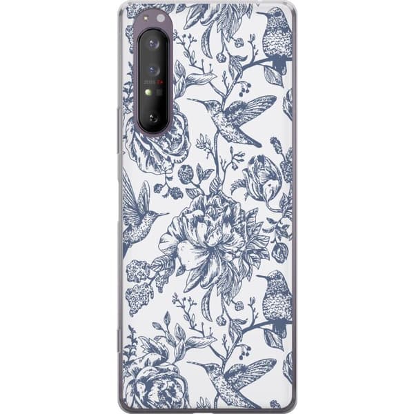 Sony Xperia 1 II Läpinäkyvä kuori Kukat & Linnut - Romanttinen Vintage-tyylinen Kuviointi