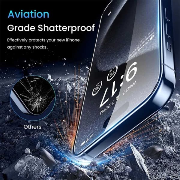 2-Pack iPhone 12 Privacy Screen Protector Full Dekning HD herdet glass