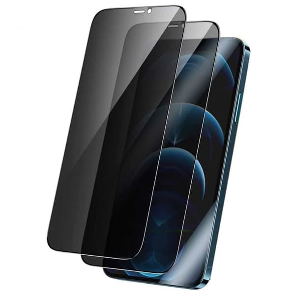 2-pack iPhone 12 Pro Max Privacy Näytönsuoja Full Coverage HD Karkaistu lasi