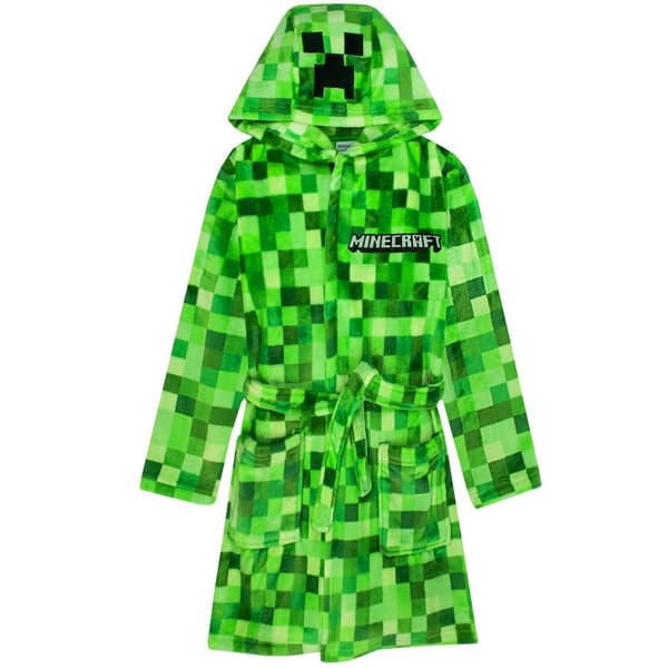 Minecraft Drenge Creeper Pixel Morgenkåbe til drenge Green 9-10 Years
