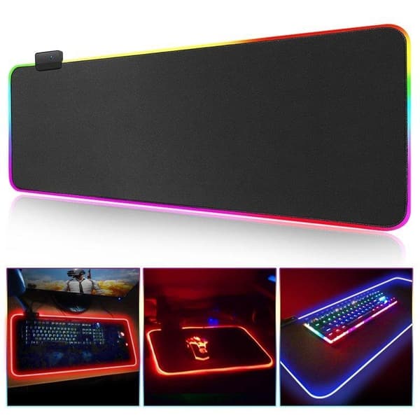 Gaming Musematte med LED-lys - RGB - Velg størrelse