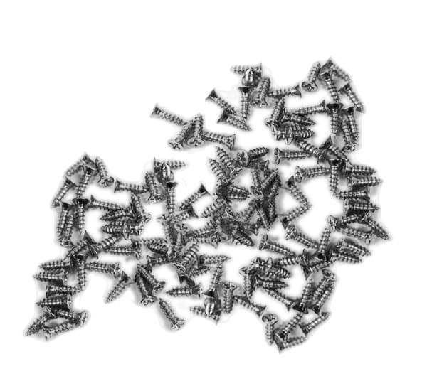 Sæt med 300 miniskruer (2,0x6 mm, forsænket, sølvfarvet)