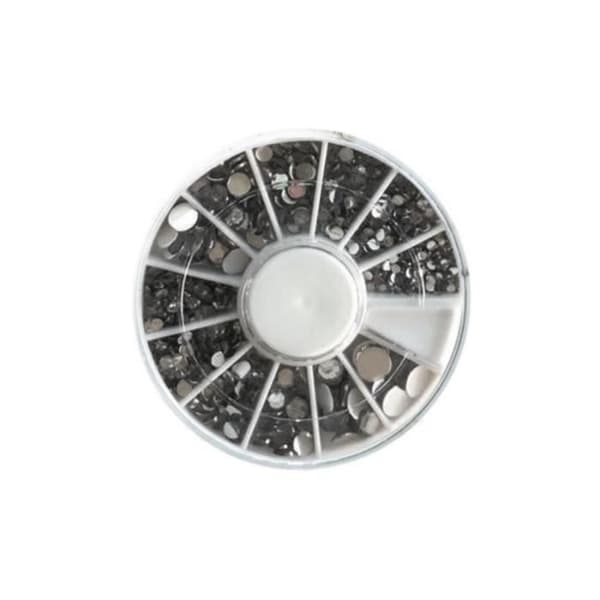 GLAM UP: Nail Art Carousel - 12 fack - Rhinestones flera storlekar