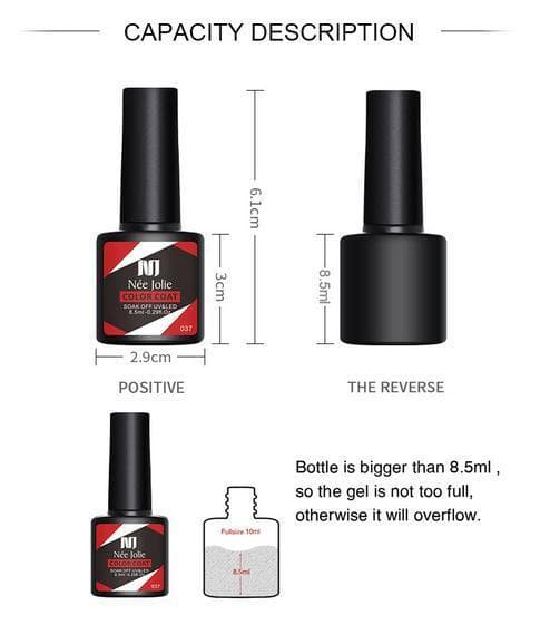 6 st 8,5 ml Gel Nagellack Set