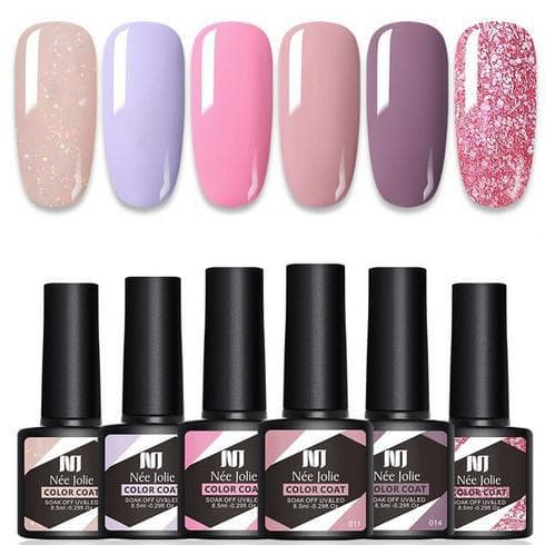 6 st 8,5 ml Gel Nagellack Set