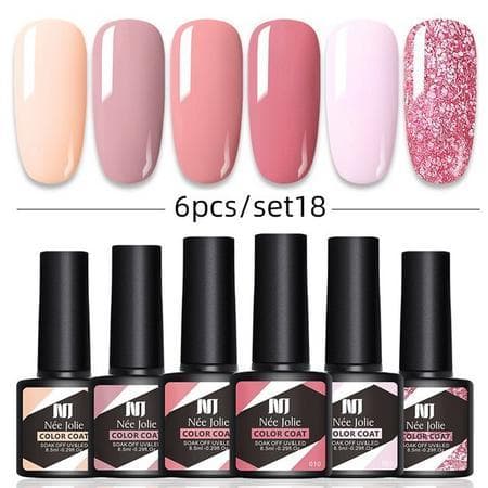 6 st 8,5 ml Gel Nagellack Set