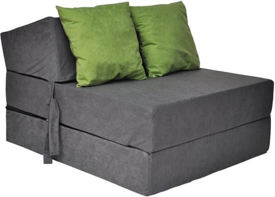 Foldbar gæstesengsmadras 200 x 70 x 15 cm med puder