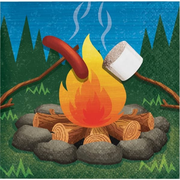 Creative Party Fire Scouts Birthday Napkins (Pack of 16) Multicoloured One Size