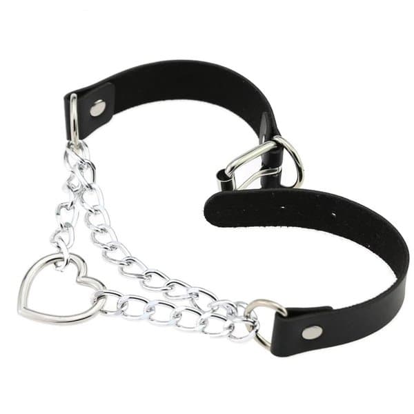 Choker - Heart - Chain - Black
