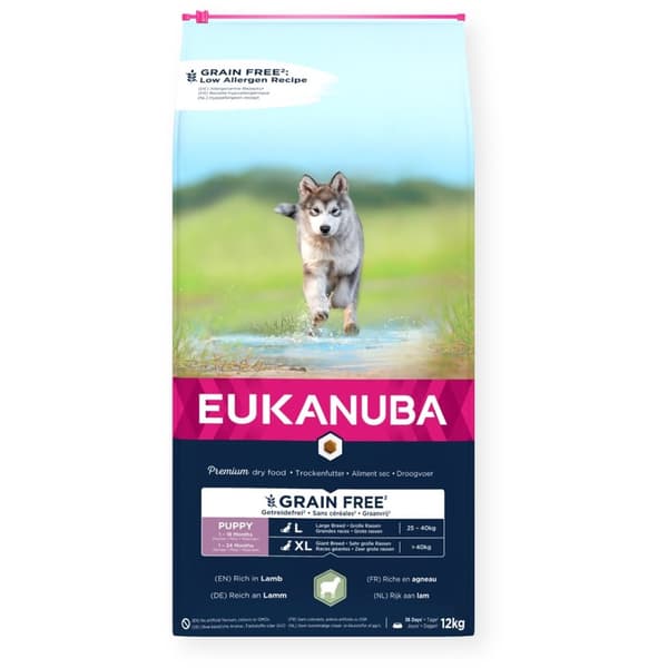 EUKANUBA Grain Free Puppy Large&Giant Lamb - koiran kuivaruoka - 12kg