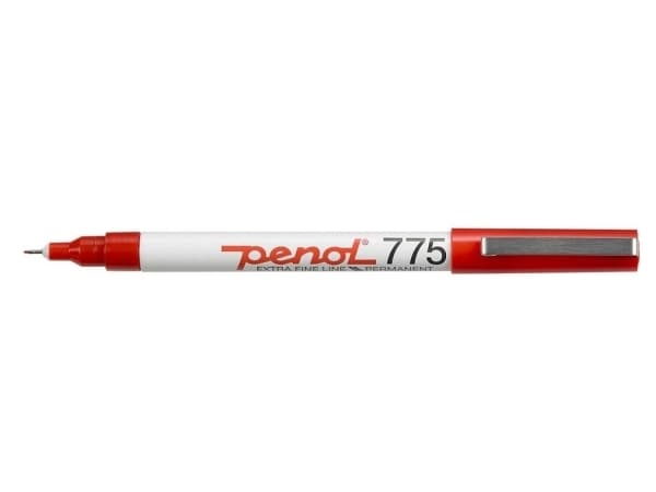 Marker Penol 775 rød 0,5mm - (20 stk.)